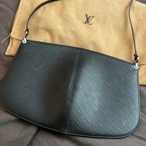 Vintage Louis Vuitton Demi Lune Epi Leather Pochette.